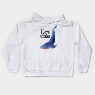 Whales art Kids Hoodie